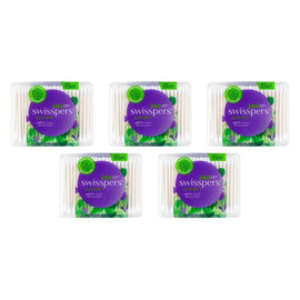 Swisspers Cotton Tips Paper Stems 240 Pack Bundle of 5