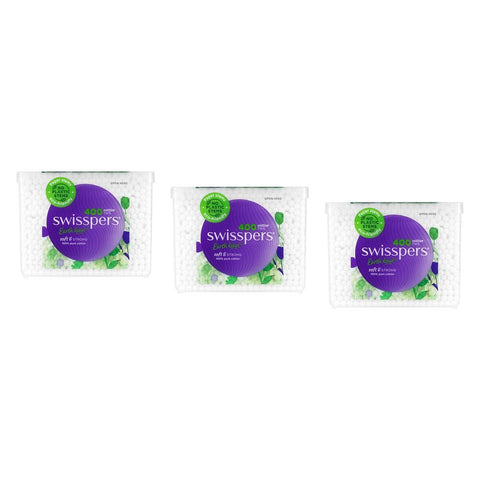 Swisspers Cotton Tips Paper Stems 400 Pack x 4 Bundle of 3