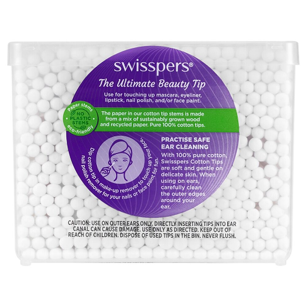 Swisspers Cotton Tips Paper Stems 400 Pack x 4