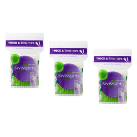 Swisspers Dual Cosmetic Tips Paper Stems 100 Pack Bundle of 3