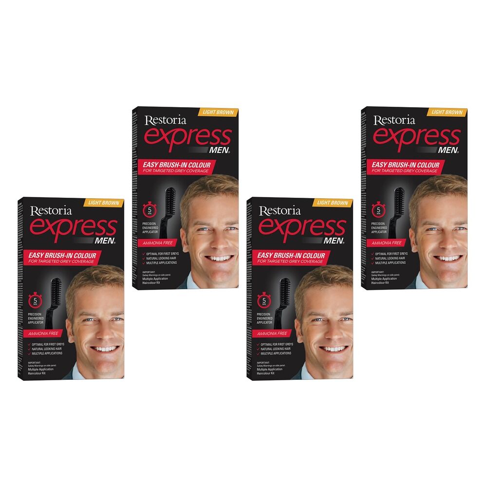 Restoria Express For Men Light Brown 100g Pack of 4