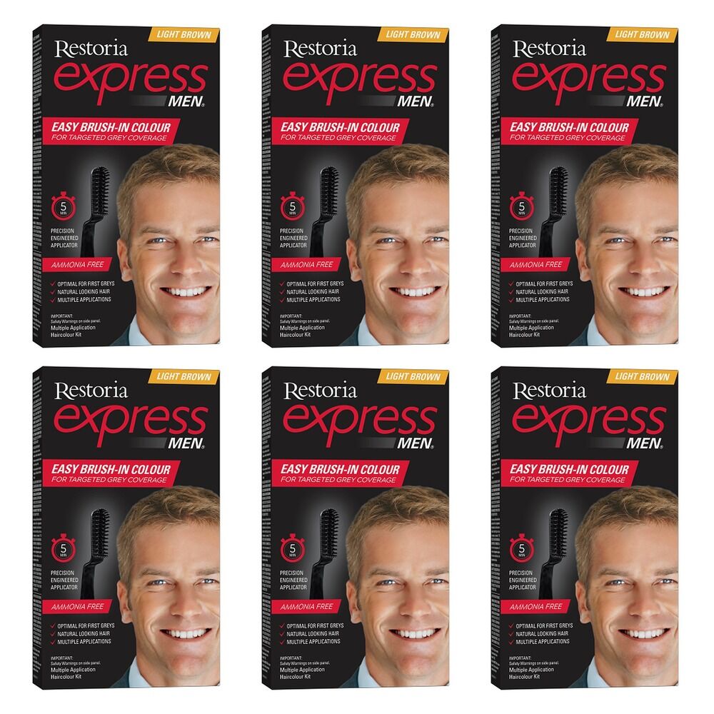 Restoria Express For Men Light Brown 100g Pack of 6