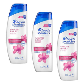 Head & Shoulders Smooth & Silky Anti-Dandruff Shampoo 200mL Pack of 3