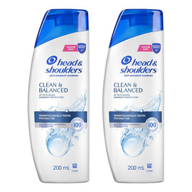 Head & Shoulders Clean & Balanced Anti-Dandruff Shampoo 200mL Pack of 2