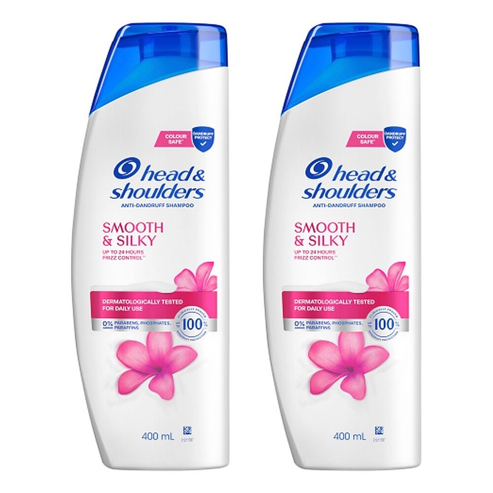 Head & Shoulders Smooth & Silky Anti-Dandruff Shampoo 400mL Pack of 2