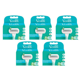 Gillette Venus Deluxe Smooth Sensitive Refill Blades 4 Pack Bundle of 5