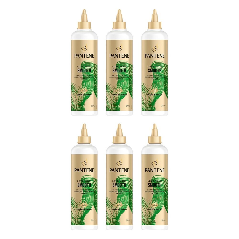 Pantene Pro-V Leave-In Creme Frizz Control 270mL Pack of 6