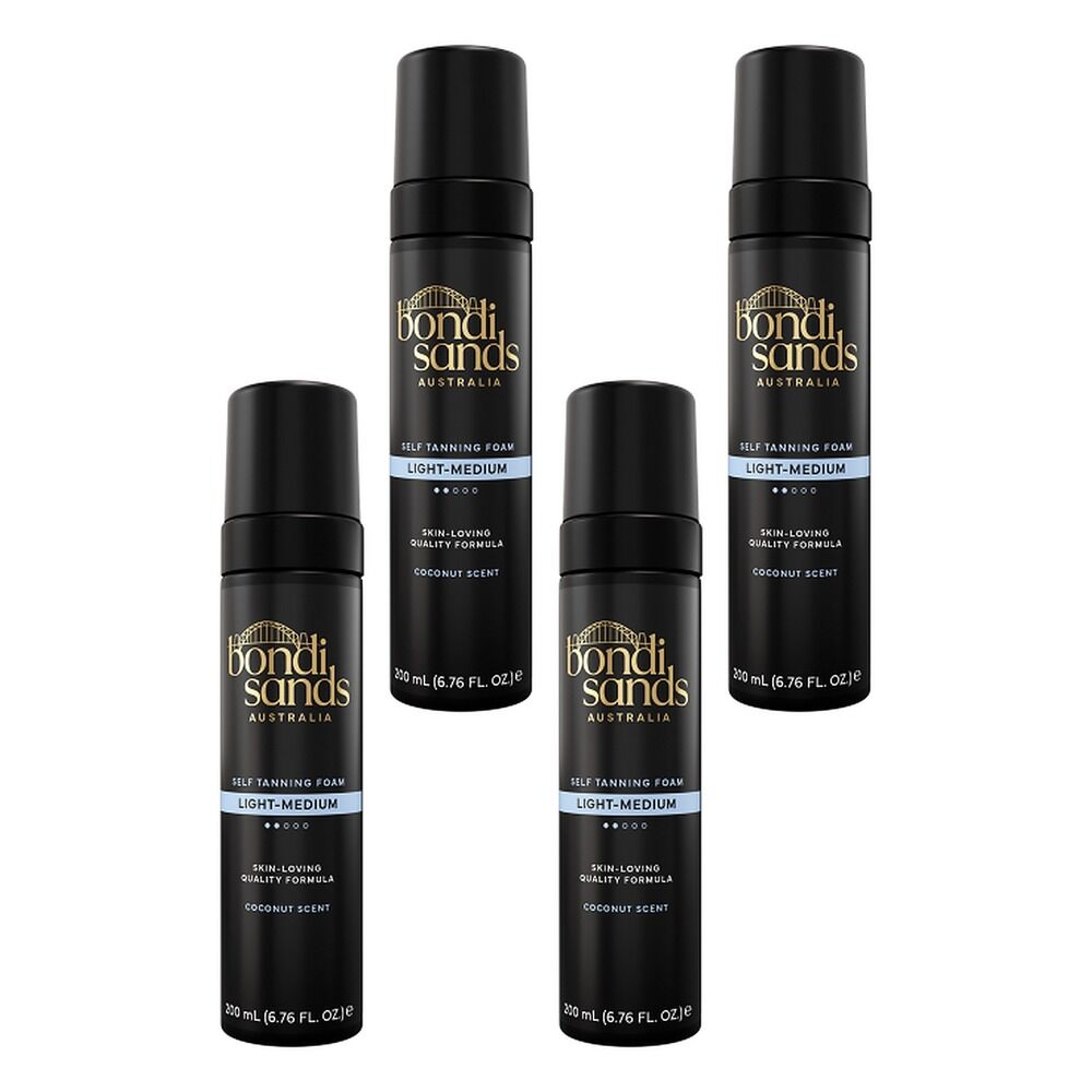 Bondi Sands Light/Medium Self Tanning Foam 200mL Pack of 4