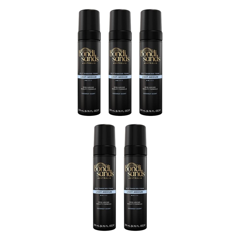Bondi Sands Light/Medium Self Tanning Foam 200mL Pack of 5