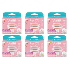 Gillette Venus Comfortglide White Tea Blade Refills 4 Pack Bundle of 6