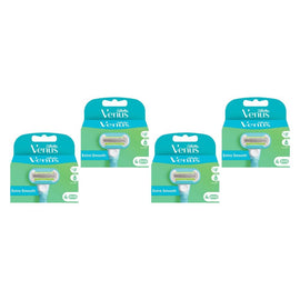 Gillette Venus Extra Smooth Refill Blades 4 Pack Bundle of 4