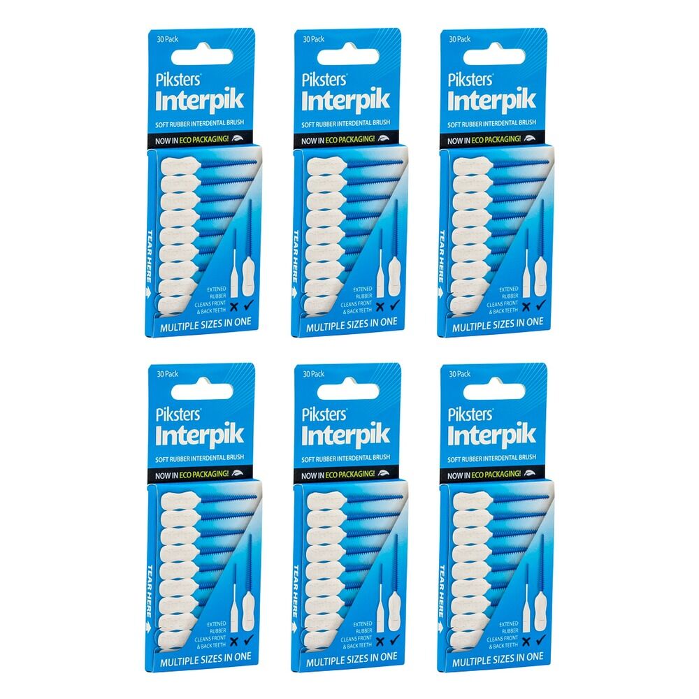 Piksters Interpik Interdental Brushes 30 Pack x 12 Bundle of 6