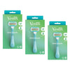 Gillette Venus Extra Smooth Razor Handle & 2 Refills 3 Piece Pack of 3
