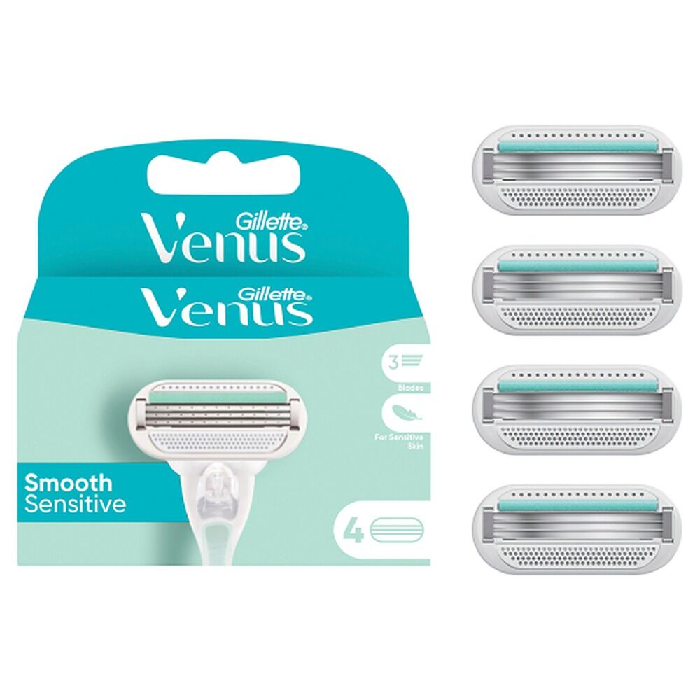 Gillette Venus Smooth Sensitive Blade Refills 4 Pack