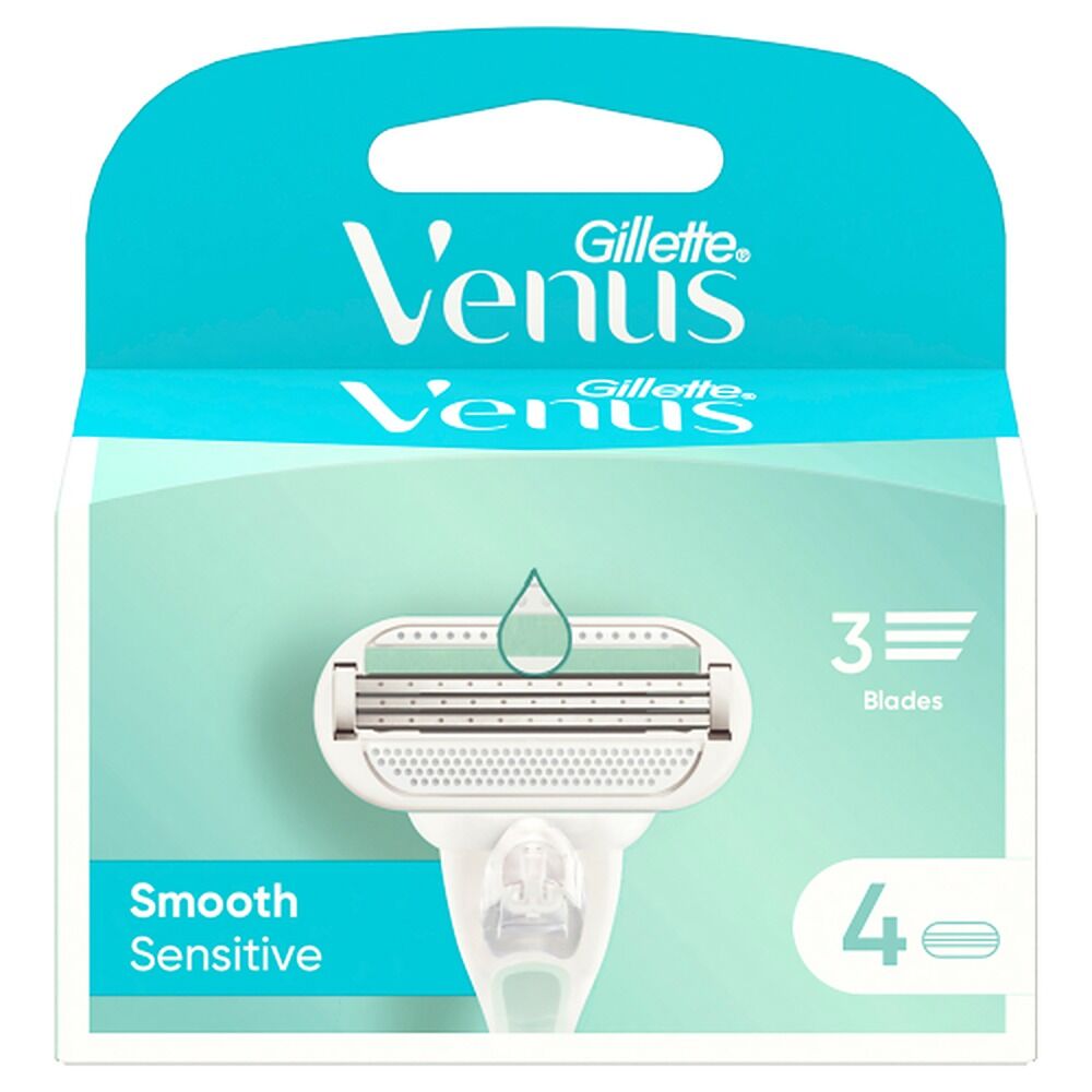 Gillette Venus Smooth Sensitive Blade Refills 4 Pack