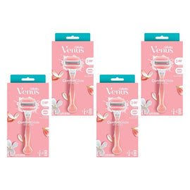 Gillette Venus Comfortglide White Tea Razor Handle + 2 Refills 3 Piece Pack of 4