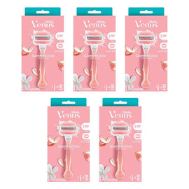 Gillette Venus Comfortglide White Tea Razor Handle + 2 Refills 3 Piece Pack of 5