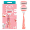 Gillette Venus Comfortglide White Tea Razor Handle + 2 Refills 3 Piece