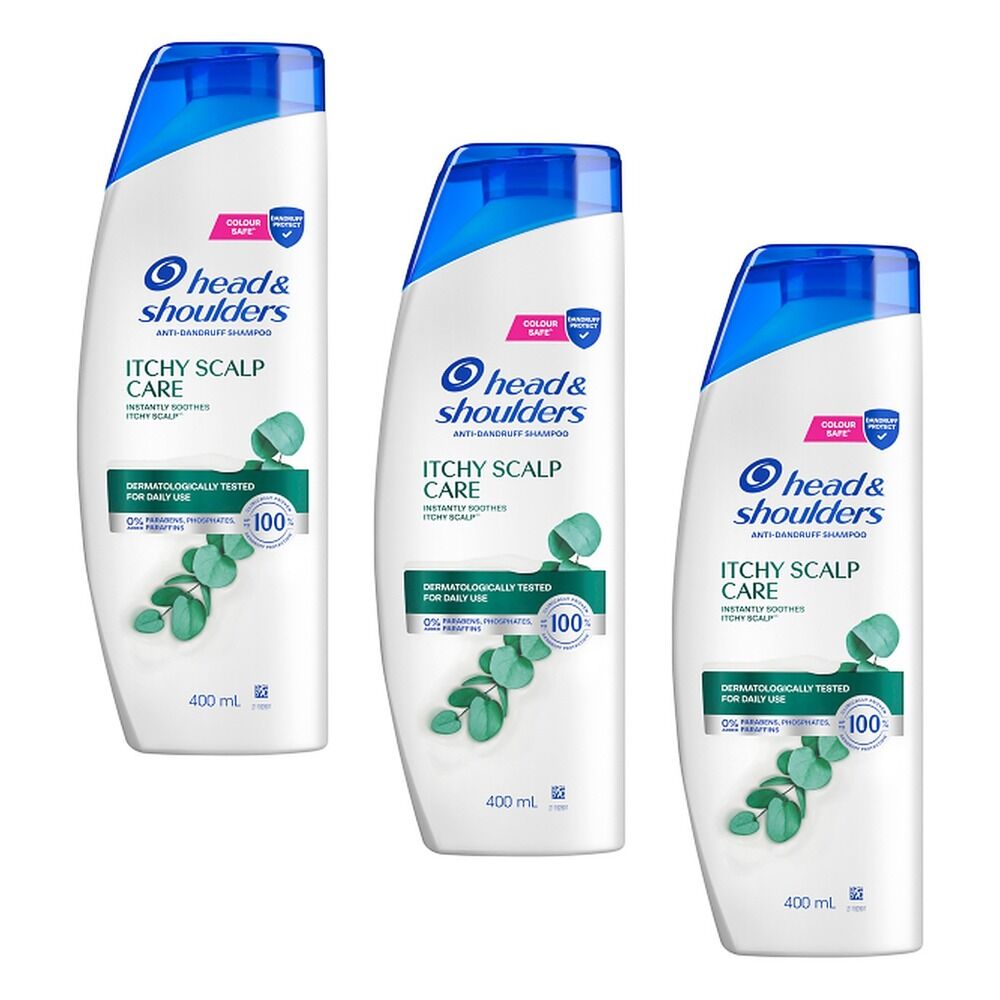 Head & Shoulders Itchy Scalp Care Shampoo with Eucalyptus 400mL Pack of 3