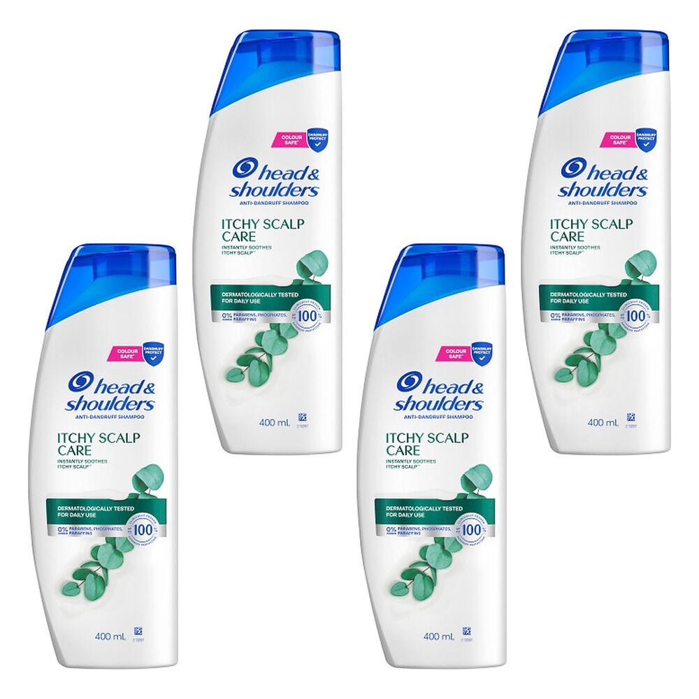 Head & Shoulders Itchy Scalp Care Shampoo with Eucalyptus 400mL Pack of 4