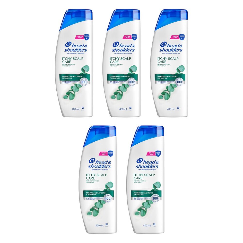 Head & Shoulders Itchy Scalp Care Shampoo with Eucalyptus 400mL Pack of 5