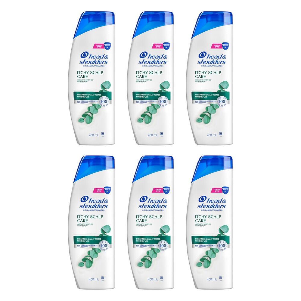 Head & Shoulders Itchy Scalp Care Shampoo with Eucalyptus 400mL Pack of 6