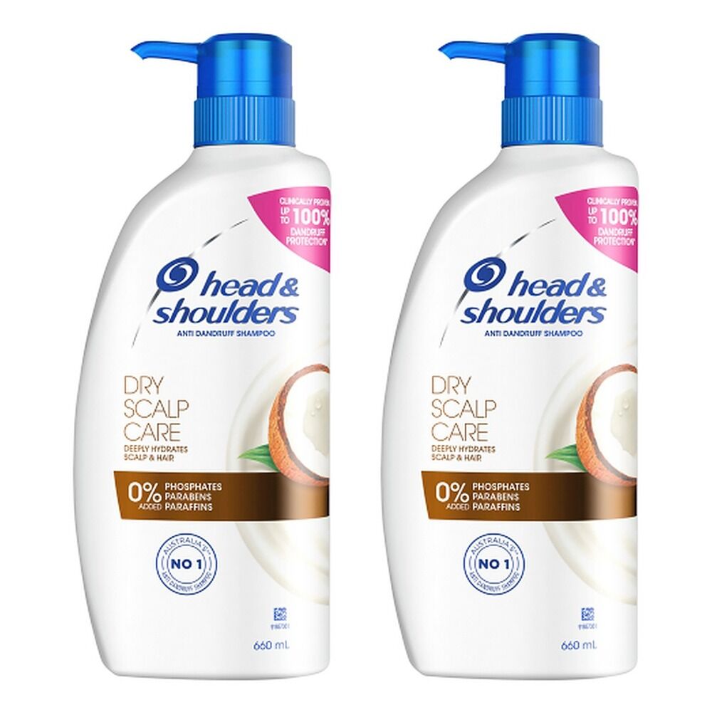 Head & Shoulders Dry Scalp Care Shampoo with Coconut Oil 660mL Pack of 2