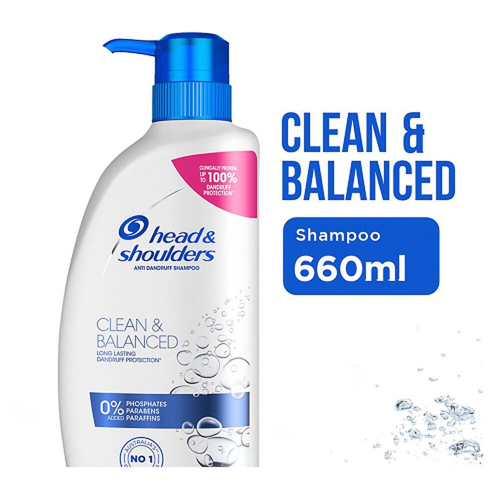 Head & Shoulders Clean & Balanced Anti-Dandruff Shampoo 660mL