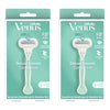 Gillette Venus Deluxe Smooth Razor with 2 Refills, 3 Piece Set x 4 Bundle of 2