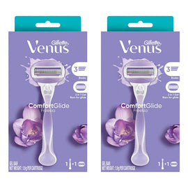 Gillette Venus Comfortglide Freesia Razor x 4 Bundle of 2