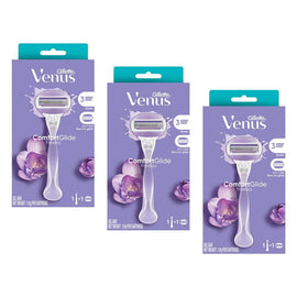 Gillette Venus Comfortglide Freesia Razor x 4 Bundle of 3