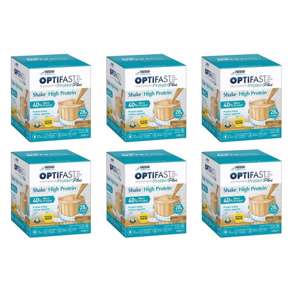 Optifast VLCD Protein Plus Shake Coffee 10 x 63g Pack of 6