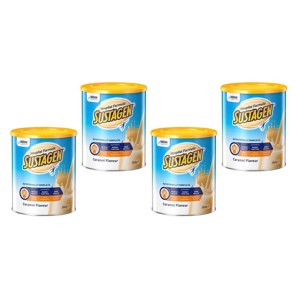 Sustagen Hospital Formula Caramel Flavour 840g Pack of 4