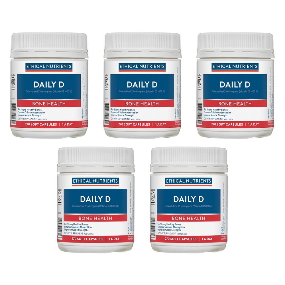 Ethical Nutrients Daily D 270 Capsules Pack of 5