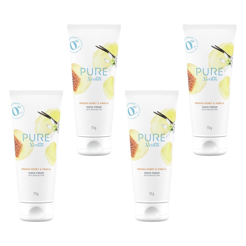 Gillette Venus Manuka Honey Vanilla Shave Cream 174g x 6 Bundle of 4