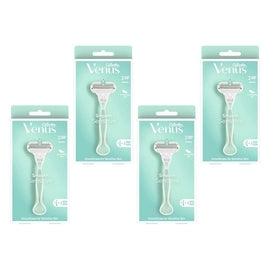Gillette Venus Smooth Sensitive Razor Handle + 2 Refills 3 Piece Pack of 4