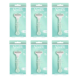 Gillette Venus Smooth Sensitive Razor Handle + 2 Refills 3 Piece Pack of 6