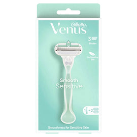Gillette Venus Smooth Sensitive Razor Handle + 2 Refills 3 Piece