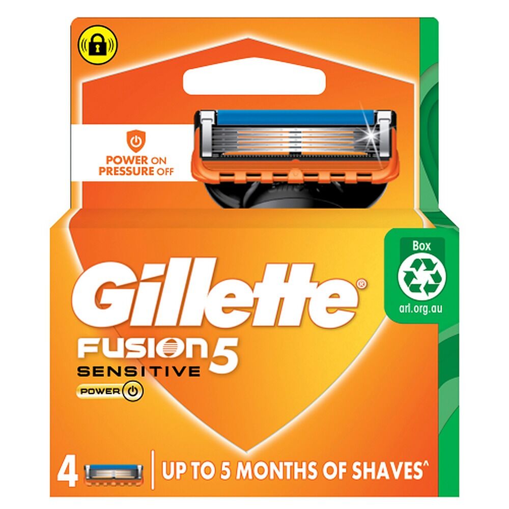 Gillette Fusion Power Razor Blade Refills, 4 Pack