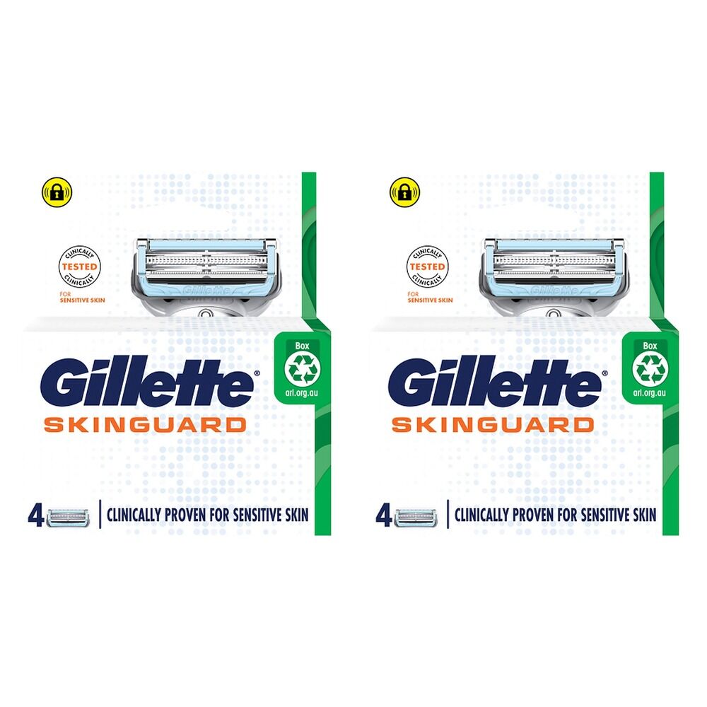 Gillette SkinGuard Blade Cartridge Refills 4 Pack Bundle of 2