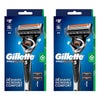 Gillette ProGlide5 Flexball Razor Handle Plus 2 Cartridges 3 Piece Set Pack of 2