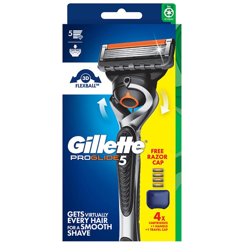 Gillette ProGlide 5 Razor Handle + 4 Cartridges