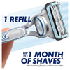 Gillette SkinGuard Razor Handle + 2 Cartridges