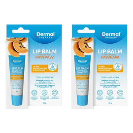 Dermal Therapy Lip Balm Paw Paw 10g x 6 Bundle of 2