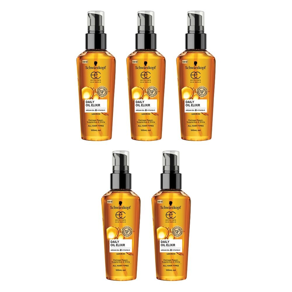 Schwarzkopf Extra Care Daily Oil Elixir 100mL Pack of 5