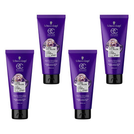 Schwarzkopf Extra Care Blonde Anti-Yellow Toning Purple Shampoo 250mL Pack of 4