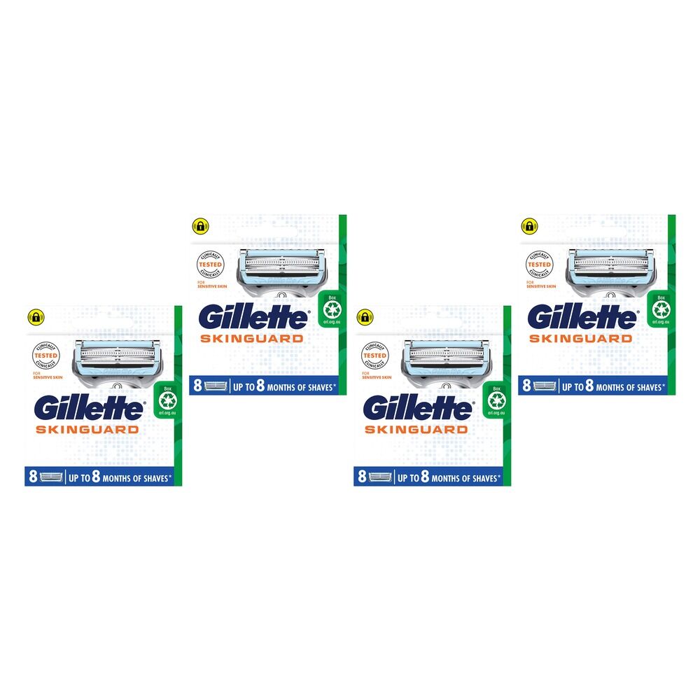 Gillette SkinGuard Blade Cartridge Refills 8 Pack Bundle of 4
