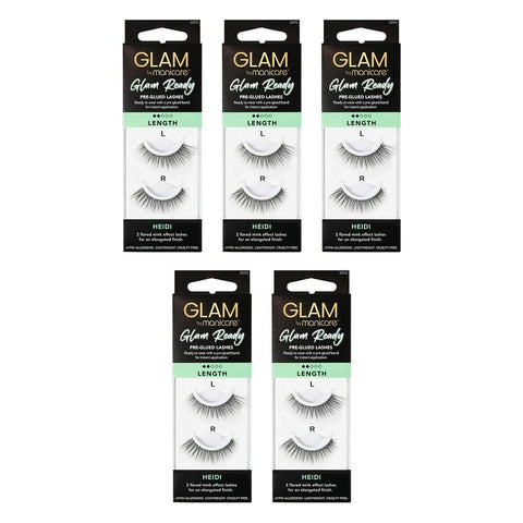 Glam by Manicare Heidi Pre-Glued Lashes Pack of 5