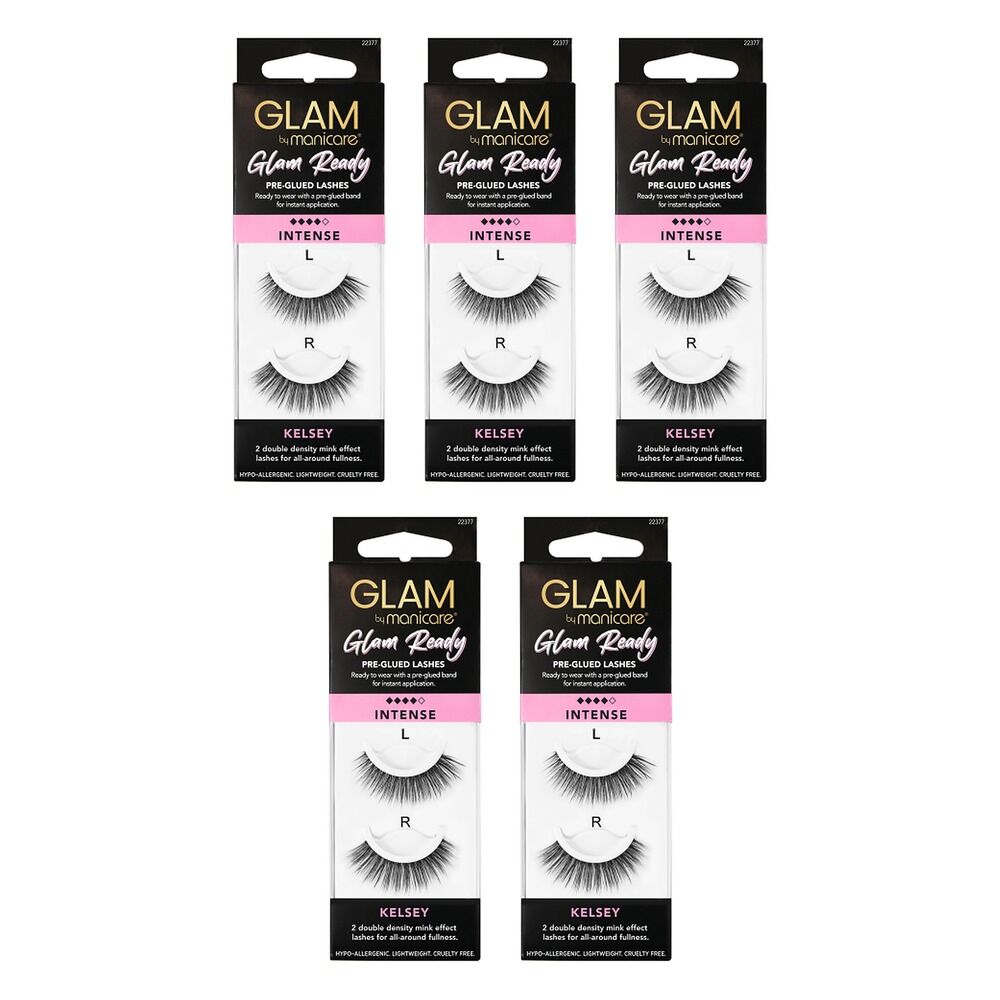 Glam by Manicare Kelsey Pre-Glued Lashes Pack of 5
