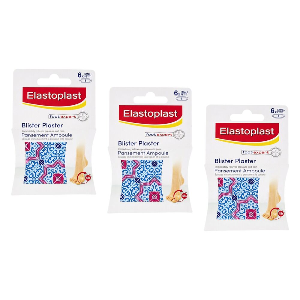 Elastoplast Blister Plasters Toe 6 Pack Bundle of 3